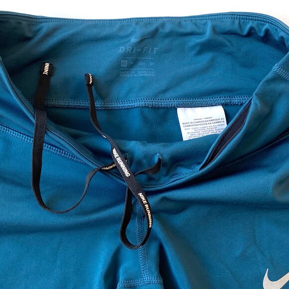 Nike Power Epic Lux Dri-FIT Capri Running Leggings Womens XS Teal Cropped Pocket - Picture 4 of 14
